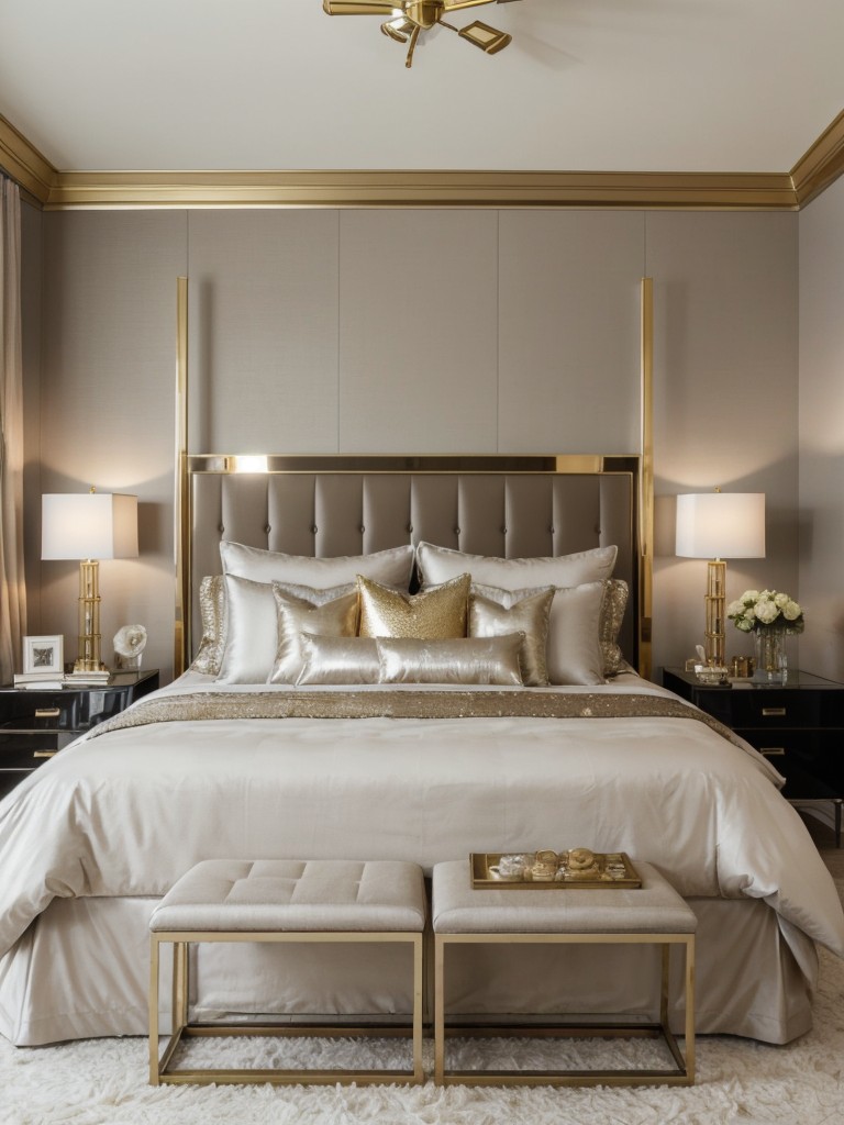 Glam Up Your Bedroom: Try Metallic Accents for a Stylish Twist