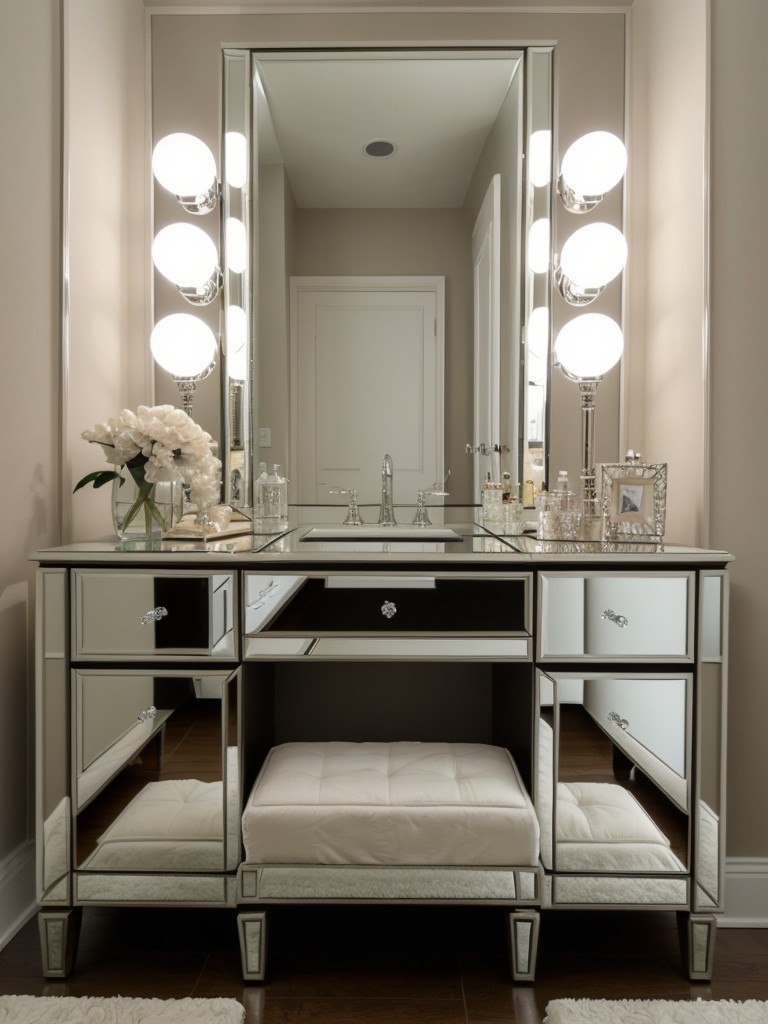 Glam Up Your Bedroom! Try Mirrored Furniture for Light & Space.