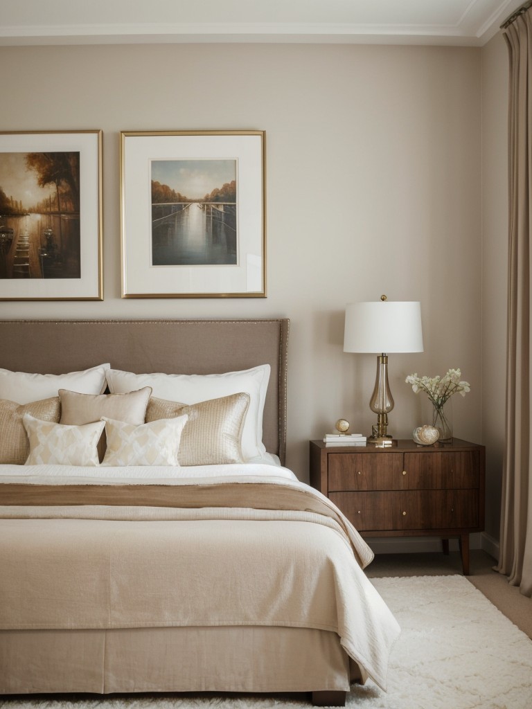 Chic Apartment Bedroom: Create an Art Gallery Wall for a Stylish Space