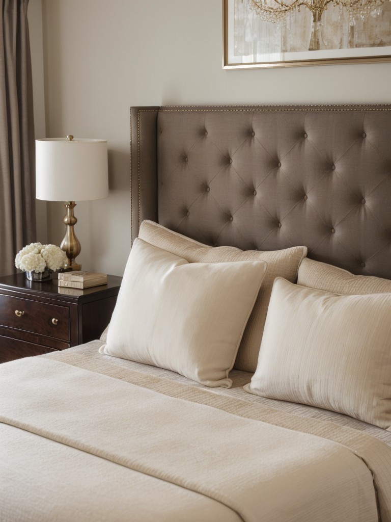 Chic Bedroom Inspiration: Plush Headboard & Cozy Decor