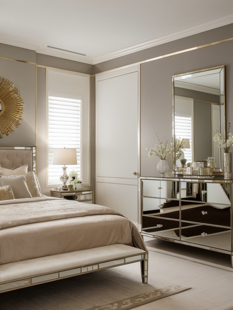 Luxury Bedroom: Illuminate and Expand Your Space with Mirrored Furniture!