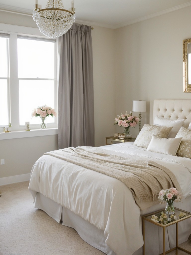 Apartment Glam: Stunning Bedroom Decor ideas with Blooming Beauty!