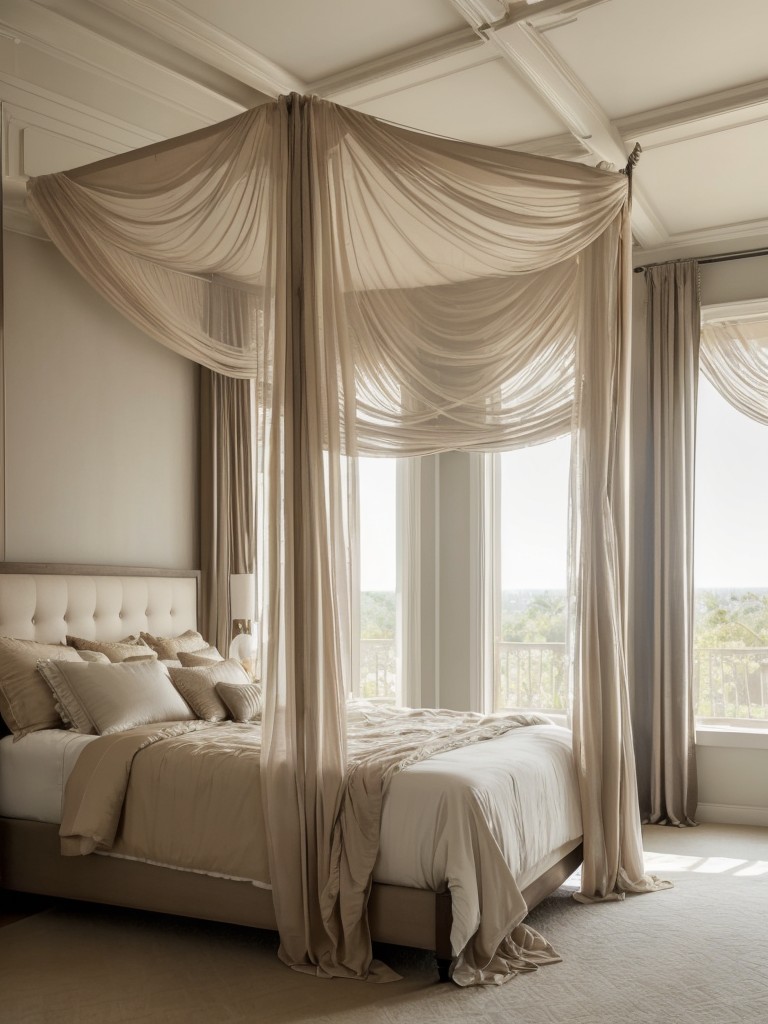 Canopy Dreams: Create an Elegant Oasis in Your Apartment with Luxurious Bedroom Decor