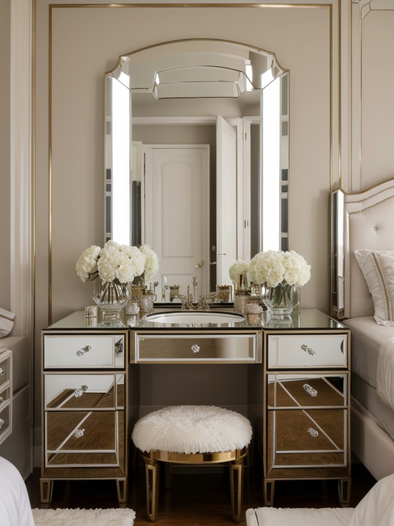 Bedroom Glam: Add Old Hollywood Charm with Mirrored Accessories!