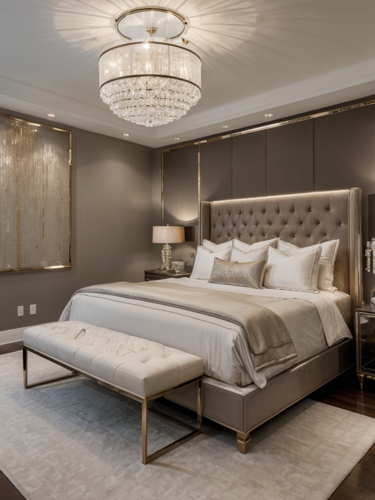 Stylish Apartment Bedroom: Illuminate Your Space with Statement Lighting!