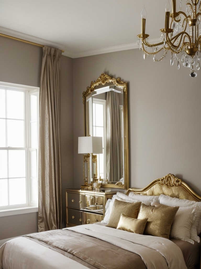 Transform Your Bedroom with Glamorous Metallic Accents!