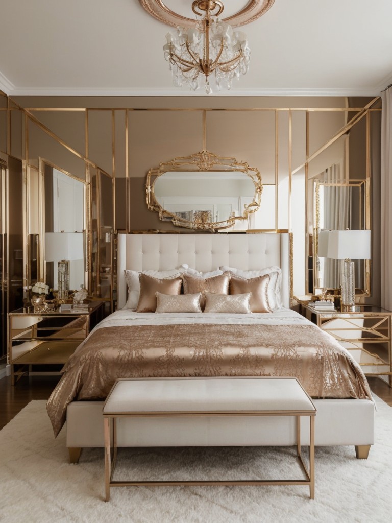 Metallic Glam: Transform Your Apartment with Gold & Rose Gold Accents!