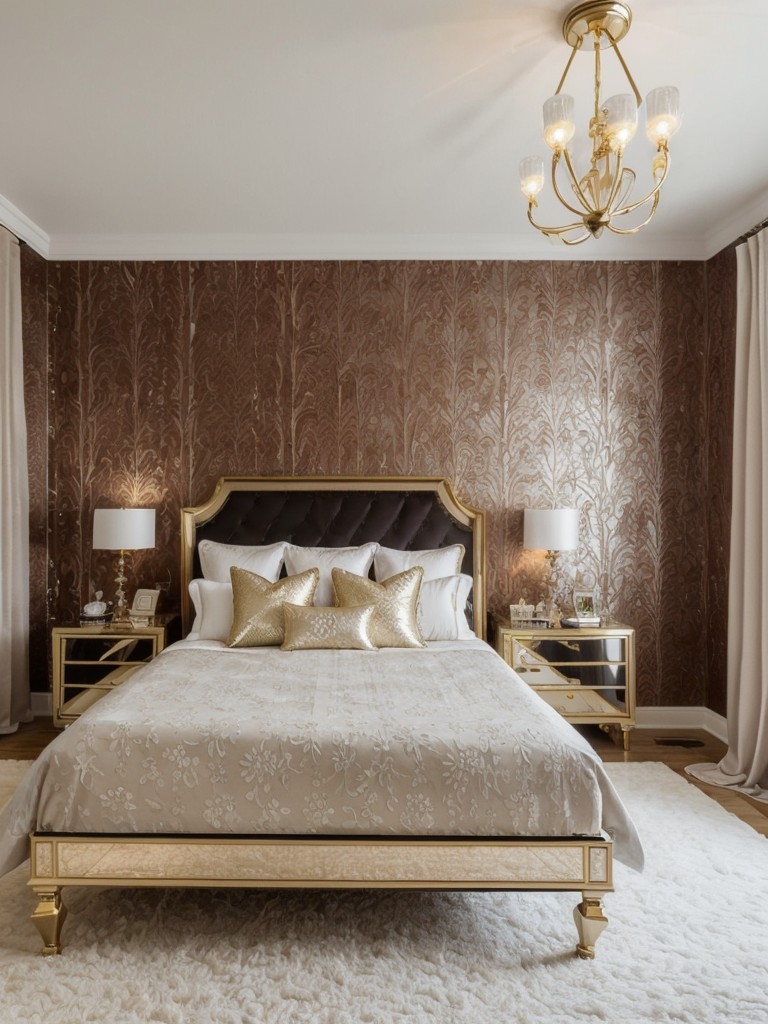 Glam Up Your Apartment: Whimsical Wallpaper for a Stunning Space.