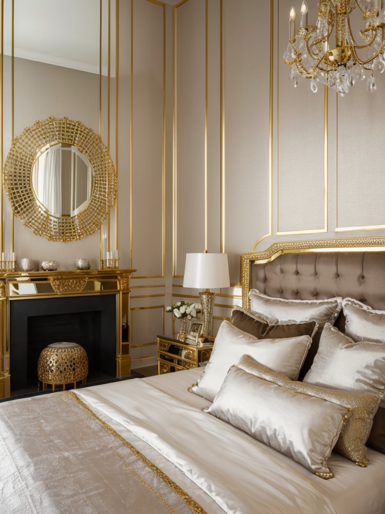 Stunning Apartment: Glam Up Your Bedroom with Metallic Accents!