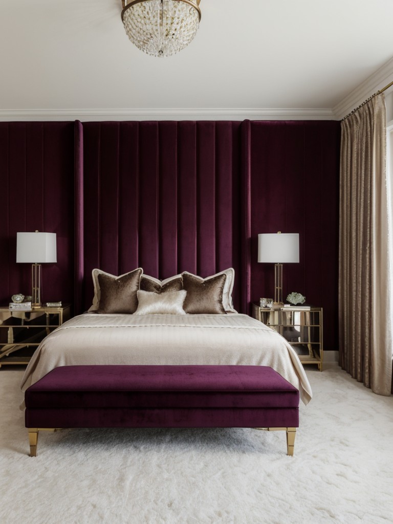 Luxury Velvet Touch: Elevate Your Apartment with Chic Bedroom Decor.