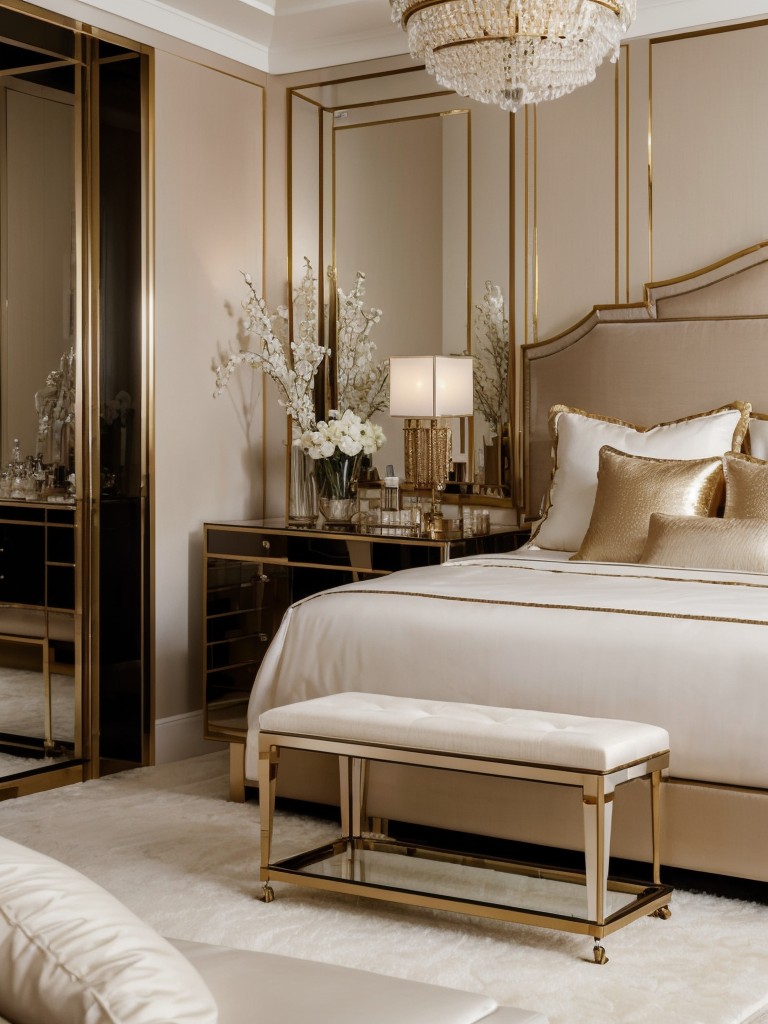 Luxury Lovers: Elevate Your Apartment with Glam Bedroom Decor.