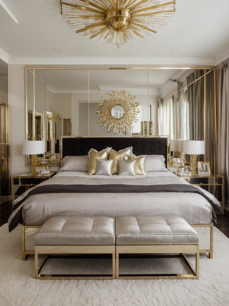 Glam Up Your Bedroom: Stunning Metallic Accents for a Luxurious Touch.