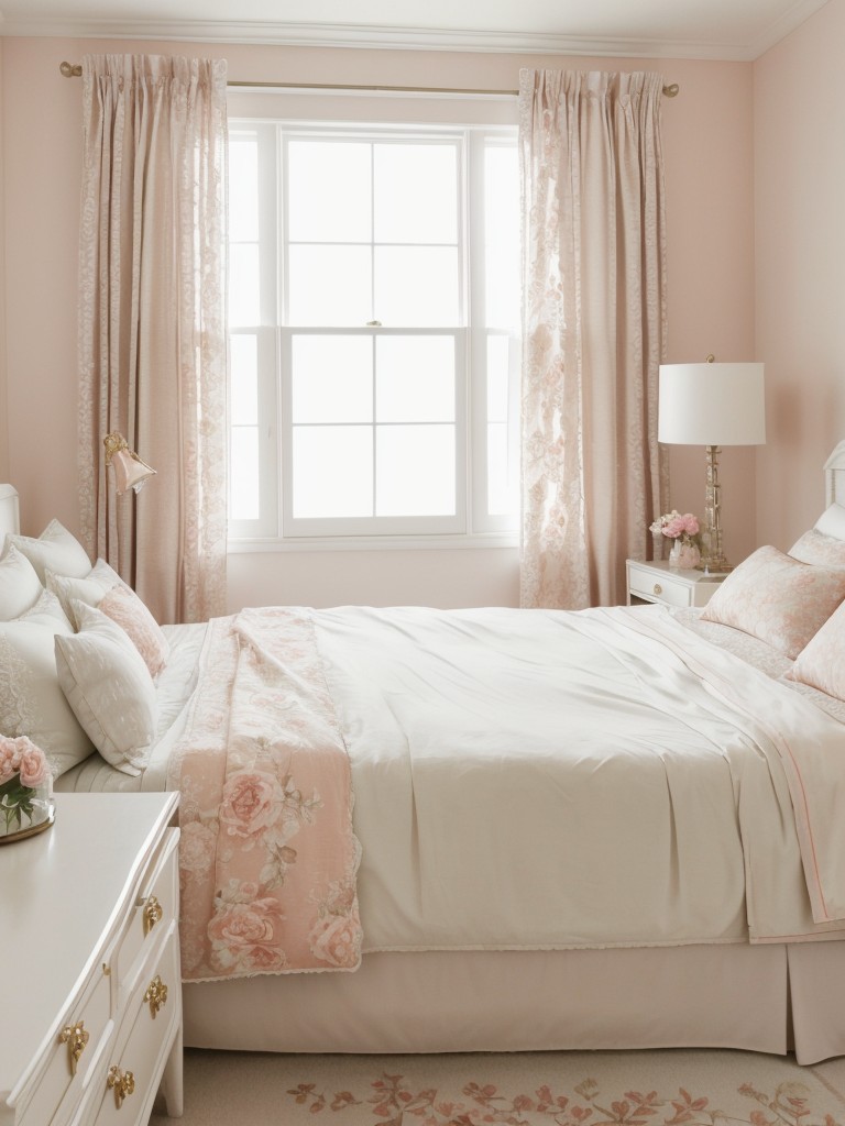 Feminine Bedroom Vibes: Elevate Your Space with Pastel Hues & Floral Prints.