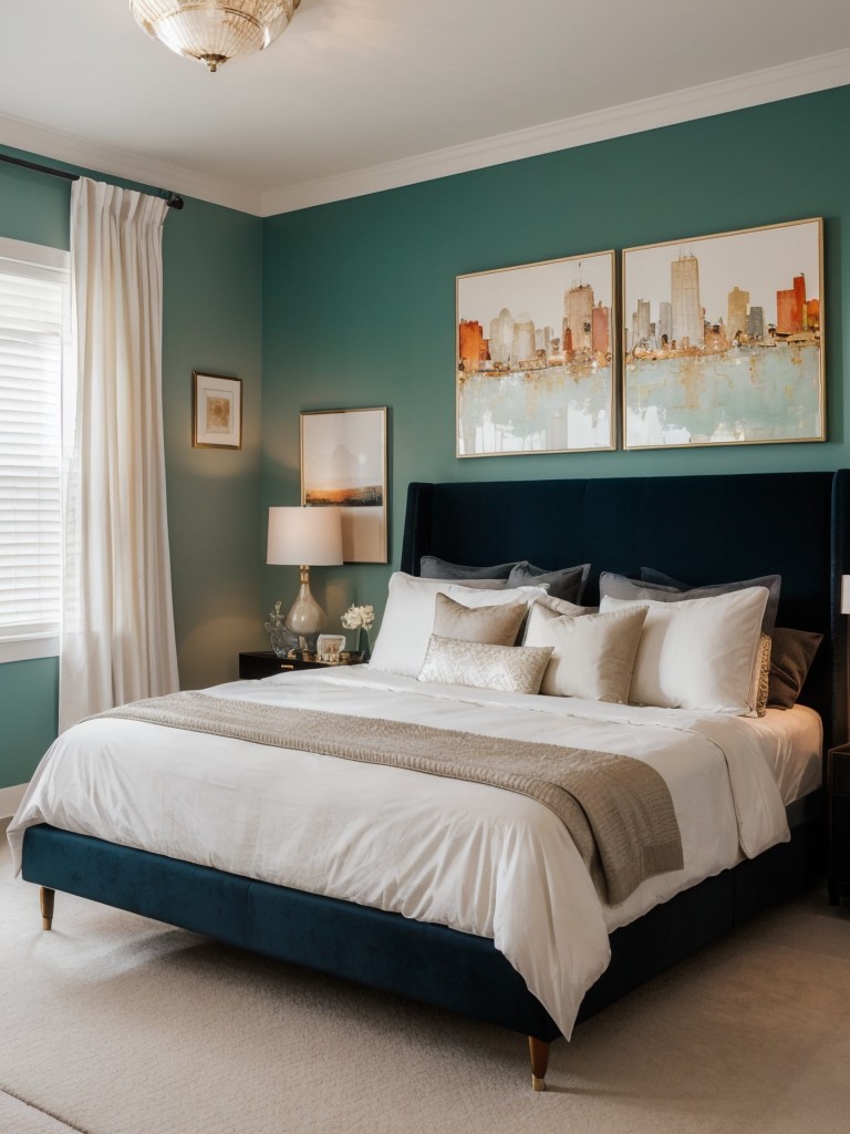 Artistic Flair: Glamorous Bedroom Decor for Luxe Apartments