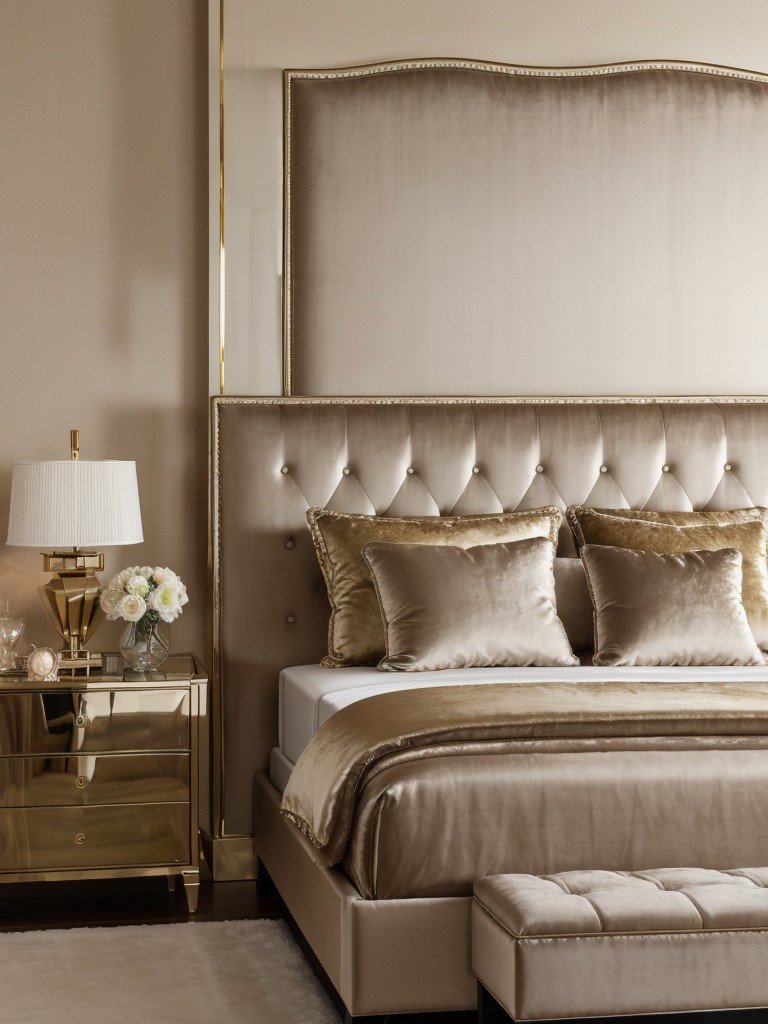 Luxurious Apartment Bedroom: Elevate Your Style with a Stunning Velvet Bed!