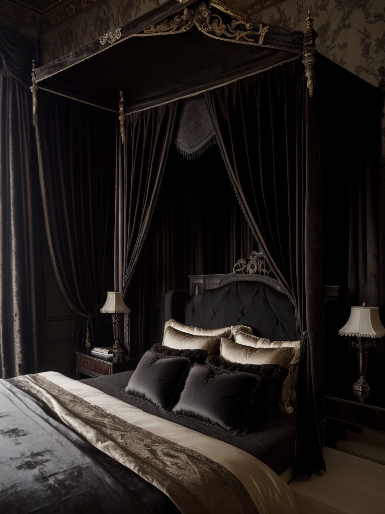 Gothic Glamour: Elevate Your Apartment with Dark and Luxurious Fabrics!