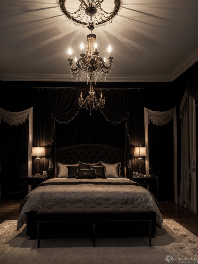 Design Your Dream Gothic Bedroom with a Statement Chandelier!