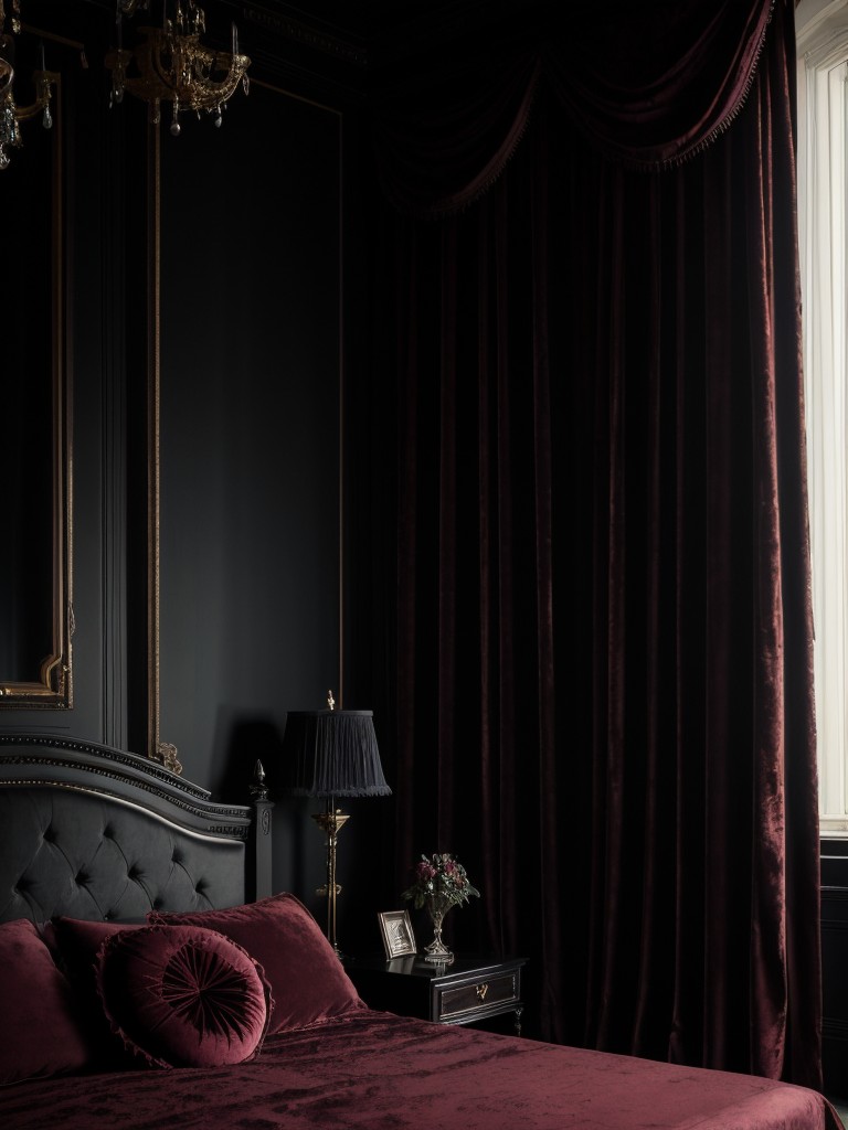 Gothic Elegance: Transform Your Bedroom with Luxurious Velvet