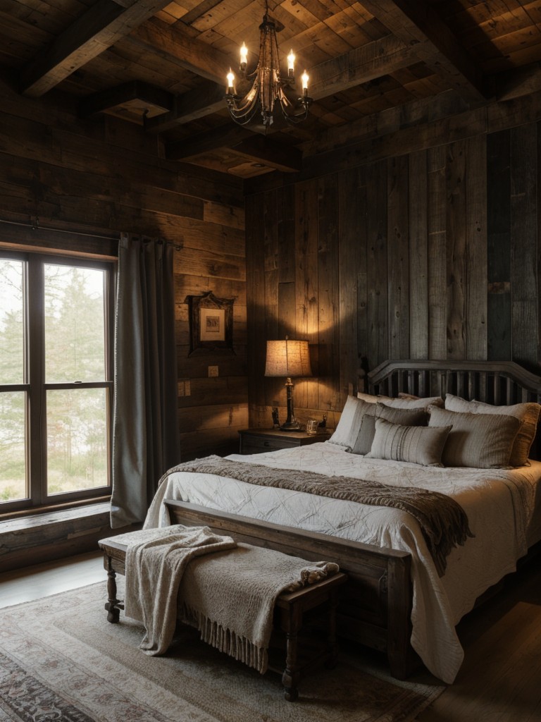 Cozy Farmhouse Bedroom: Rustic Accents for a Charming Space.