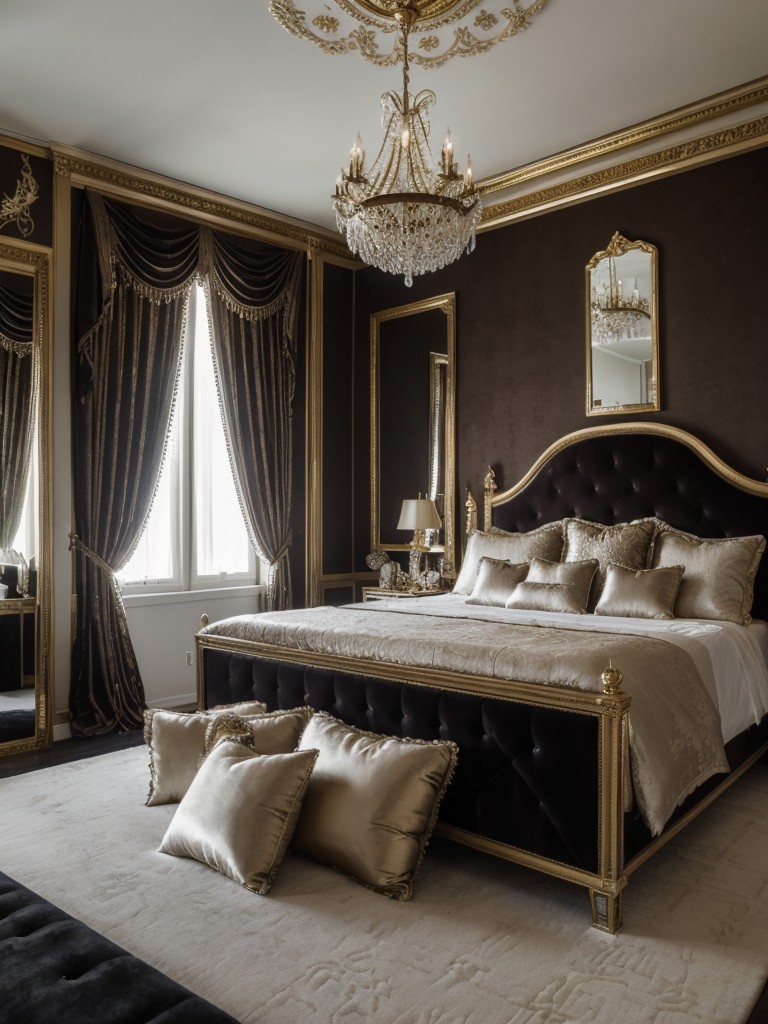 Luxe and Opulent Gothic Bedroom: Embrace Hollywood Glamour!