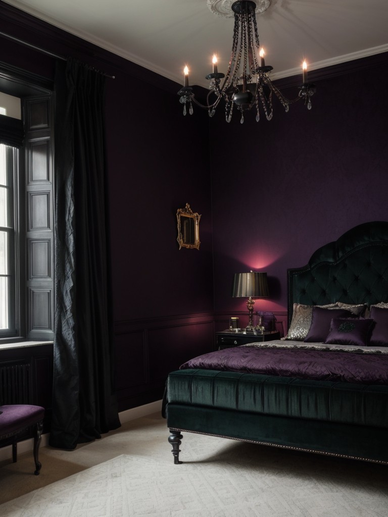 Gothic Glam: Create an Edgy Apartment with Dark and Smoky Hues.