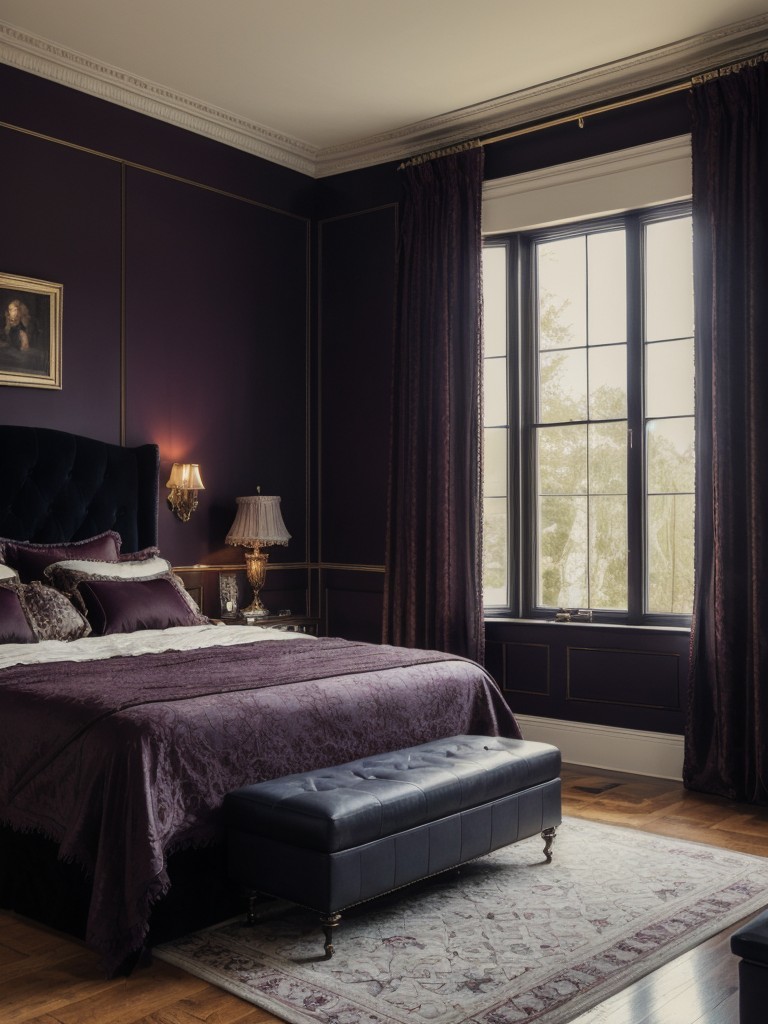 Timeless Gothic Vibes for Your Bedroom - Moody colors and ornate gold accents