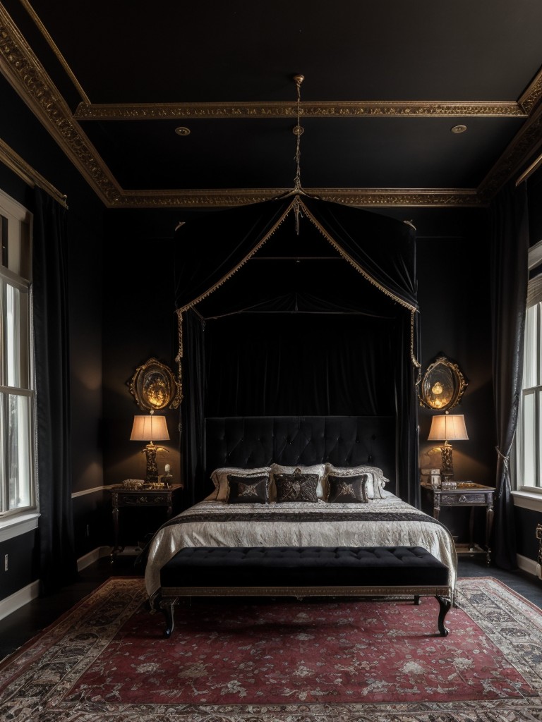 Enchanting Gothic Bedroom Makeover: Elevate Your Apartment's Dark Romance!