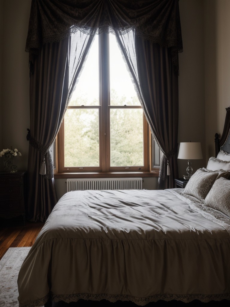 Luxurious Gothic Bedroom Retreat with Hauntingly Beautiful Touches