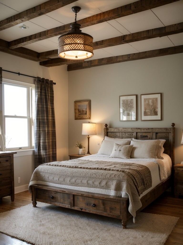 Cozy Rustic Vibes: Create a Stylish Bedroom with Reclaimed Wood and Vintage Accents