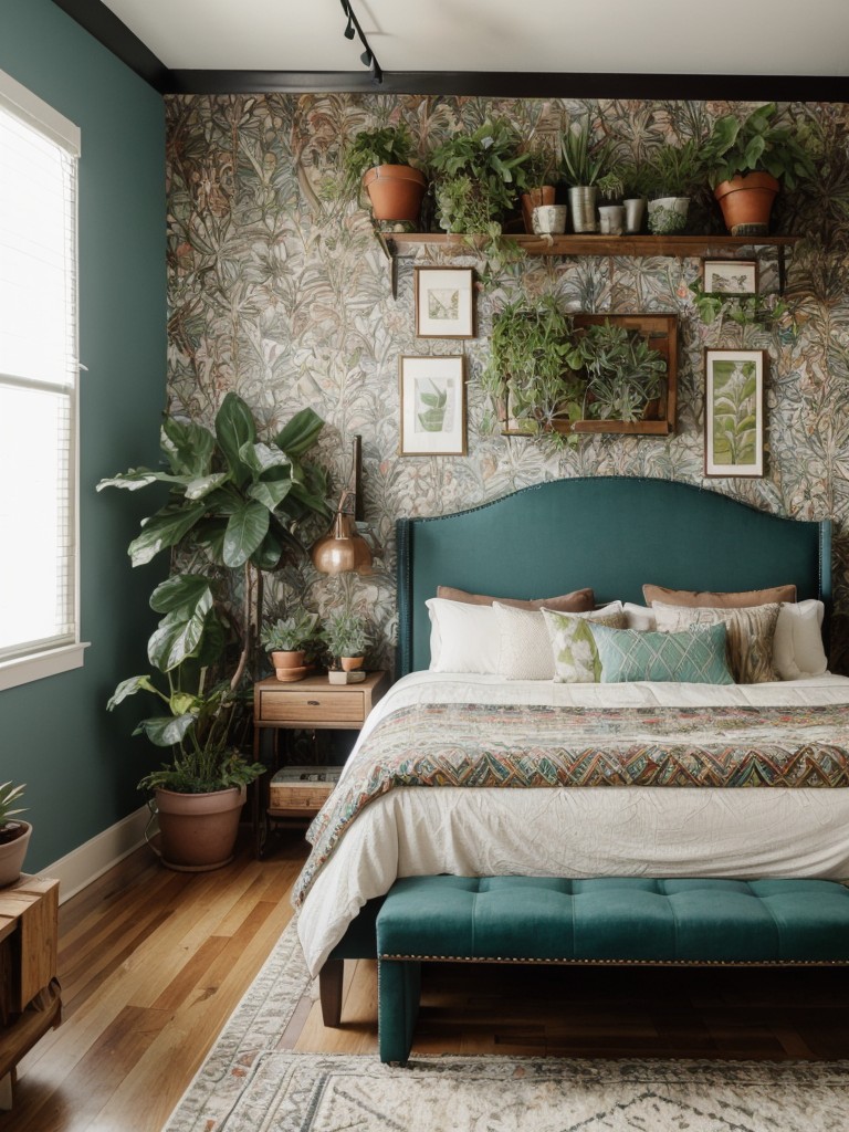 Boho Chic Bedrooms: Eclectic Patterns and Lush Greenery for a Relaxing Retreat