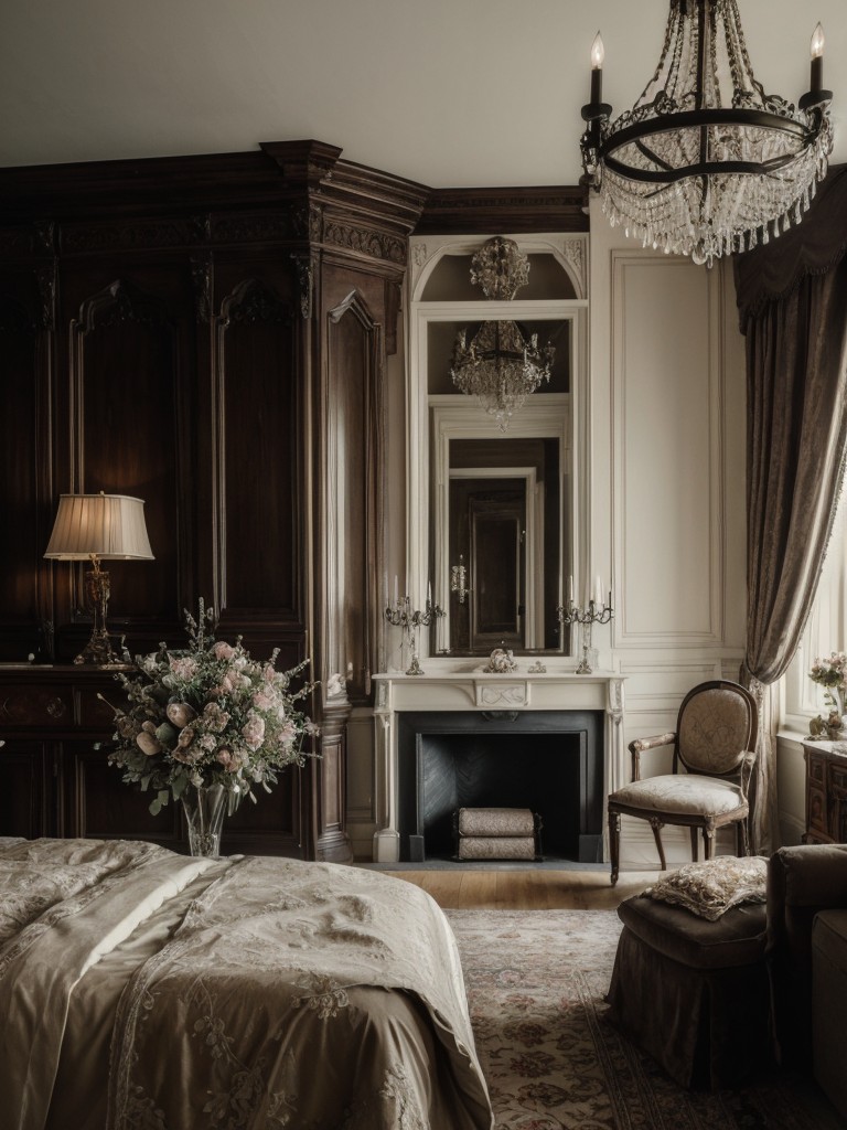 Romantic Gothic Apartment: Luxurious Bedroom Inspo!