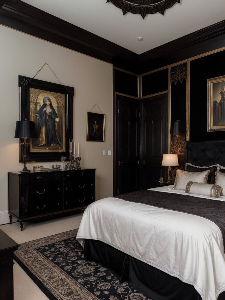 Luxe Gothic Bedroom: Mystical Touches for an Ethereal Vibe!