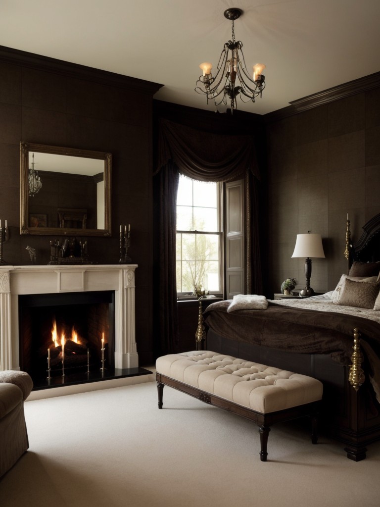 Cozy Gothic Vibes: Upgrade Your Apartment with a Fireplace