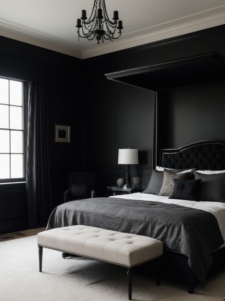 Modern meets Gothic: Stylish apartment decor ideas with sleek black furniture