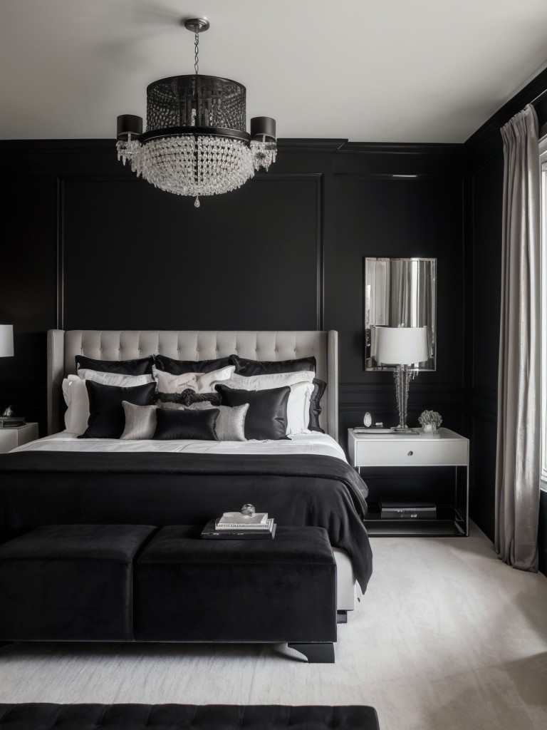 Sleek & Sophisticated Gothic Bedroom: Dark, Seductive, Unforgettable!