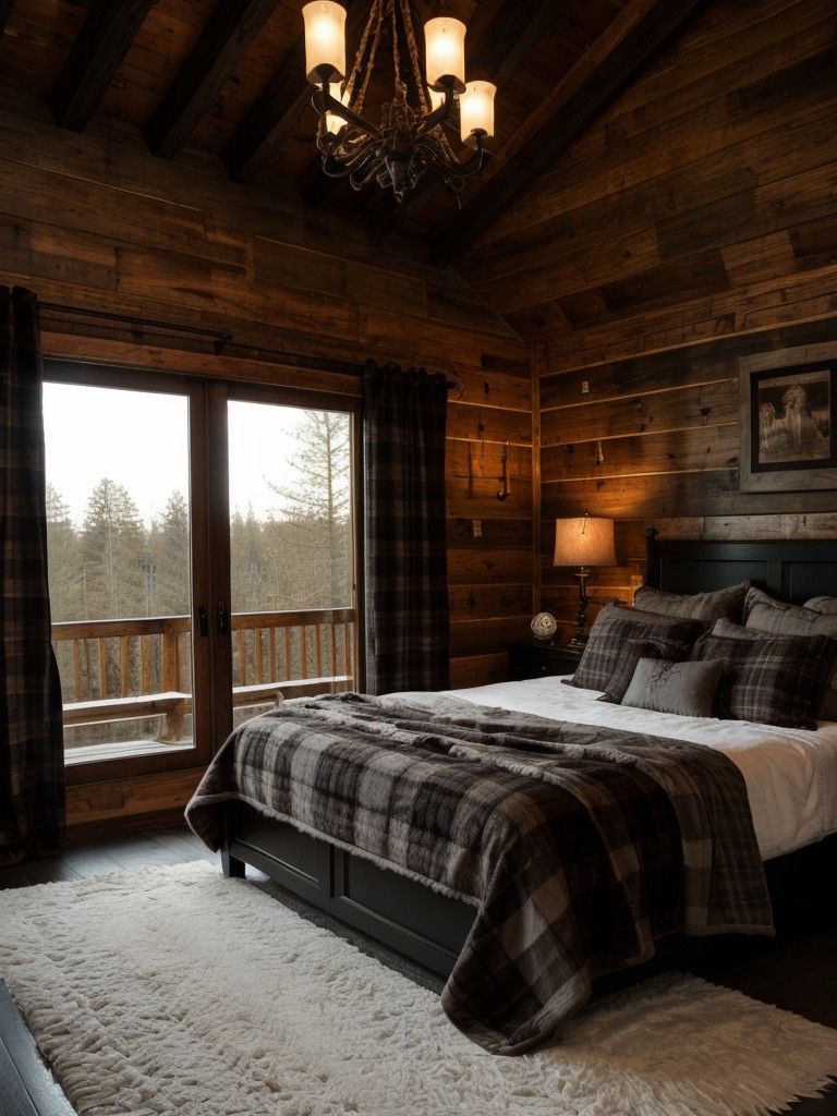 Cozy Cabin Vibes: Plaid Throws, Furry Blankets, and Rustic Accents!