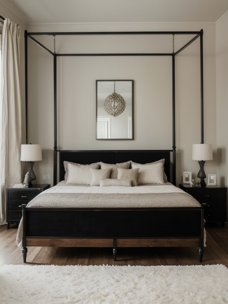 Tranquil Gothic Vibes: Minimalist Apartment Bedroom Ideas