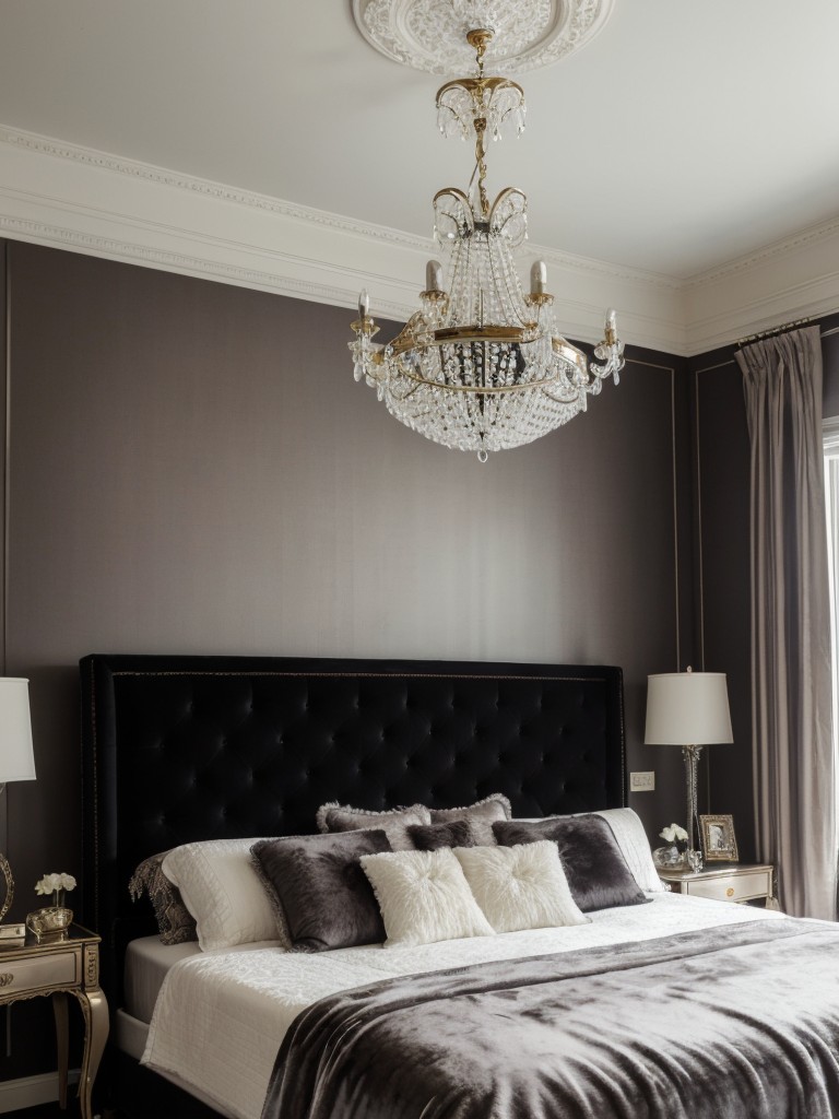 Gothic Bedroom Dreams: Velvet, Chandeliers, and Faux-fur Galore!