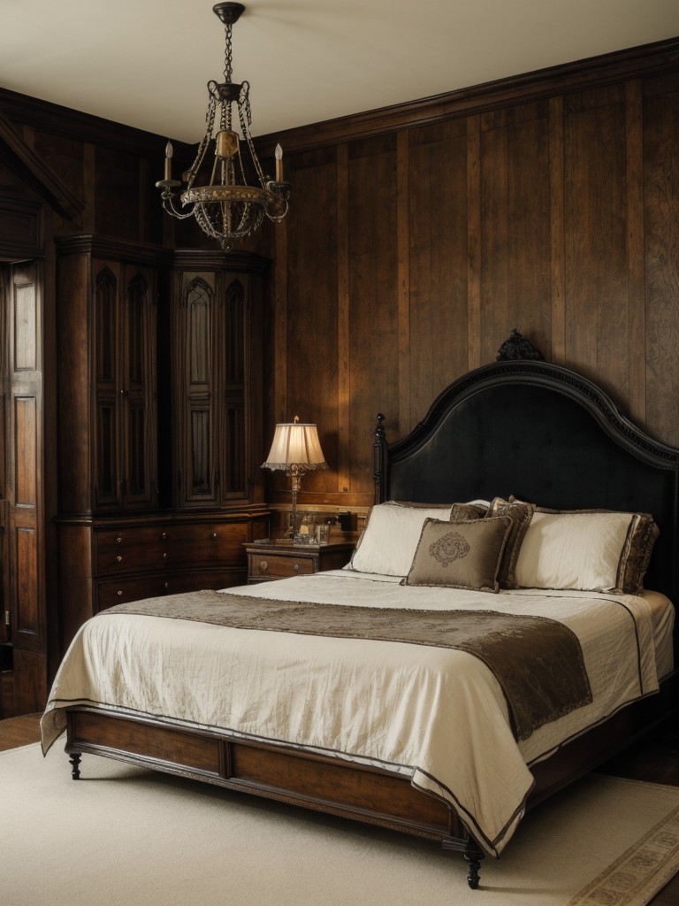 Gothic Glam: Elevate Your Bedroom Decor with Vintage Treasures.