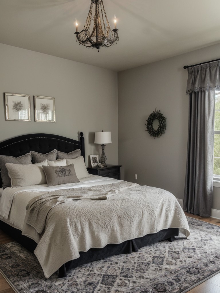 Cozy Gothic Revival: Transform Your Bedroom with Plush Rugs & Throw Blankets