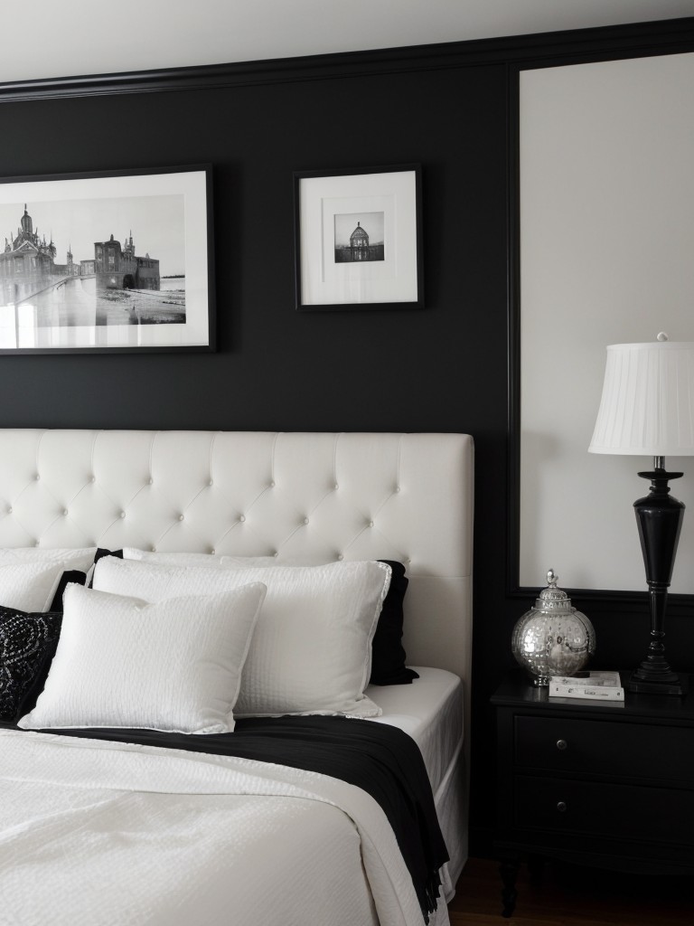 Elegant Gothic Decor for Your Bedroom: Timeless Black & White Inspiration!