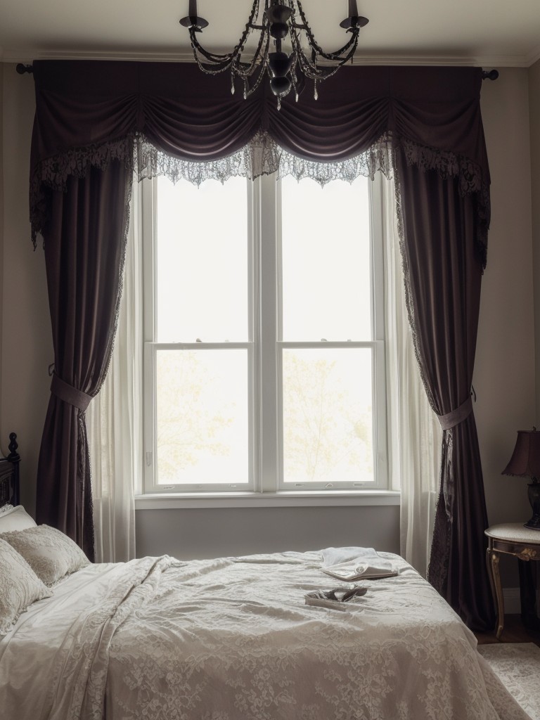 Gothic Bedroom Delight: Lace-inspired Apartment Vibes