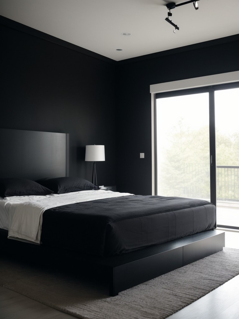 Gothic Minimalism: Create a Sleek and Modern Bedroom with Dark Wonder.