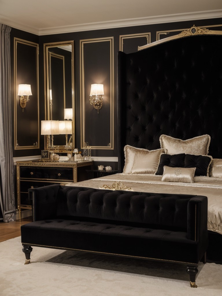 Vintage Hollywood Vibes: Glam Up Your Bedroom with Tufted Headboard & Luxe Lounge