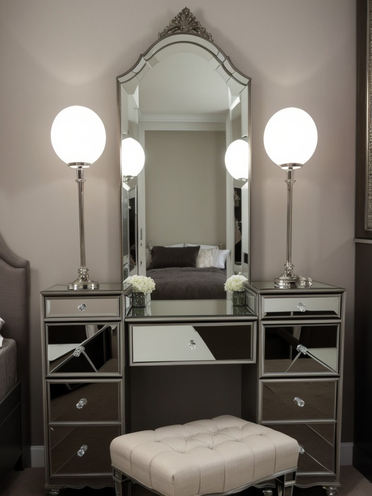 Glam Up Your Bedroom with Mirrored Furniture for Gothic Romance!