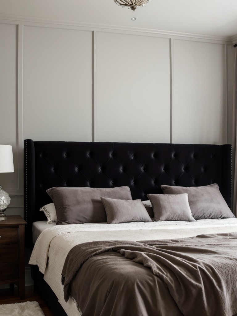 Luxurious Gothic Bedroom Vibes: Plush Upholstered Headboard Ideas