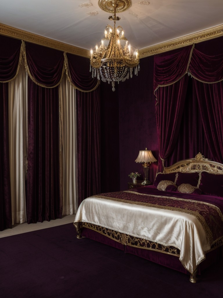 Velvet Opulence: Transform Your Apartment with Gothic Bedroom Decor!