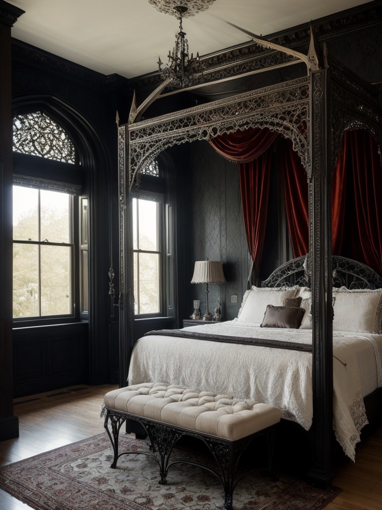 Ultimate Gothic Bedroom Style: Intricate Decor for an Otherworldly Vibe!