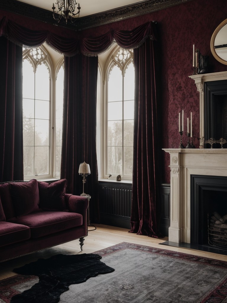 Gothic Glam: Transform Your Apartment with Plush Velvet Decor