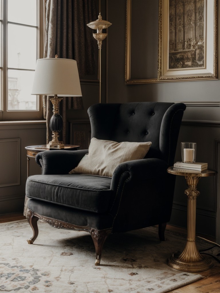 Cozy Gothic-Inspired Bedroom: Create Your Dream Reading Nook!